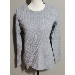 Evolution Cable Knit Gray Sweater